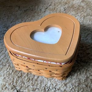 Longaberger Little Love Heart Basket- complete set